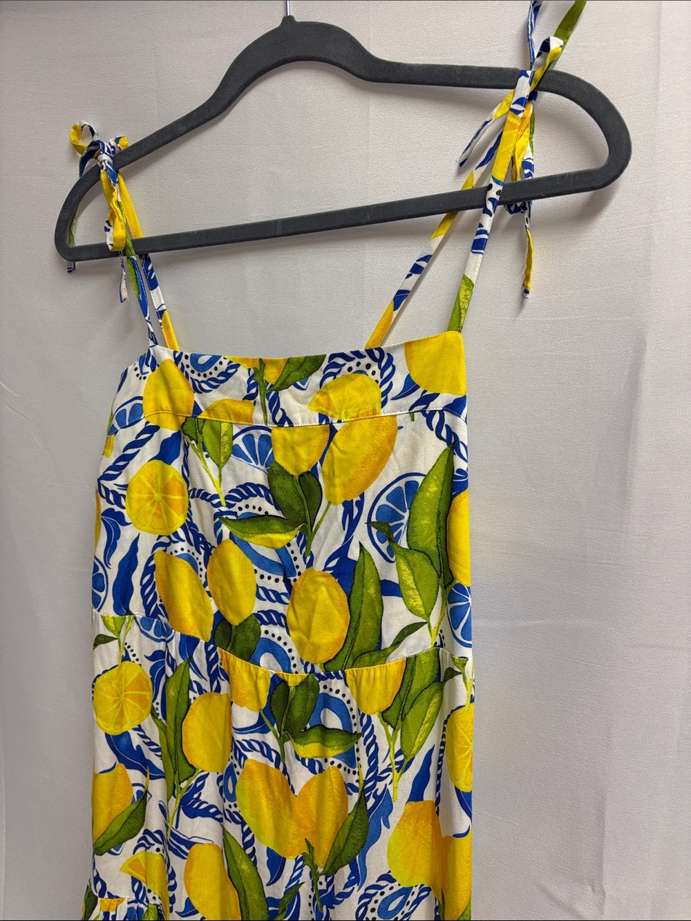 Kenny Flowers The Positano Resort Dress Lemon Print Size Small - Picture 5 of 7